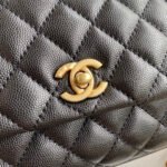 CHANEL 25S COCO HANDLE BAG 23 IN BLACK CAVIAR WITH GOLD HARDWARE - Image 17
