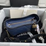 CC GABRIELLE MINI 20 HOBO BAG IN MIDNIGHT BLUE MIX BLACK CALFSKIN - Image 14