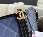 CC GABRIELLE MINI 20 HOBO BAG IN MIDNIGHT BLUE MIX BLACK CALFSKIN - Image 3