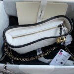 CC GABRIELLE MINI 20 HOBO BAG IN WHITE MIX BLACK CALFSKIN - Image 7