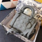 MINI LADY 17 BAG IN GREY CALFSKIN - Image 10