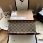 GG HORSEBIT 1955 SMALL 27 BAG IN BEIGE CANVAS AND BROWN CALFSKIN - Image 16