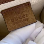 GG HORSEBIT 1955 SMALL 27 BAG IN BEIGE CANVAS AND BROWN CALFSKIN - Image 15