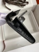 KELLY CUT 31 IN BLACK ALLIGATOR LEATHER WITH SILVER HARDWARE - Image 8