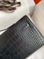 KELLY CUT 31 IN BLACK ALLIGATOR LEATHER WITH SILVER HARDWARE - Image 15