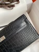 KELLY CUT 31 IN BLACK ALLIGATOR LEATHER WITH SILVER HARDWARE - Image 13