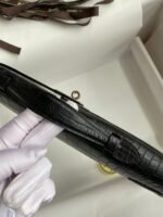 KELLY CUT 31 IN BLACK ALLIGATOR LEATHER WITH SILVER HARDWARE - Image 18