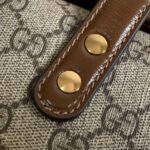GG HORSEBIT 1955 MINI 23 BAG IN BEIGE CANVAS AND BROWN CALFSKIN - Image 6