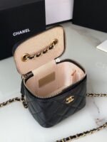 CC MINI 11 VANITY CHAIN IN BLACK CALFSKIN GOLD HARDWARE - Image 4