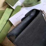 DYONYSUS SHOULDER BAG 20 IN BLACK CALFSKIN SILVER HARDWARE - Image 5
