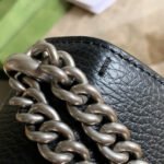 DYONYSUS SHOULDER BAG 20 IN BLACK CALFSKIN SILVER HARDWARE - Image 7