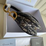 CD Saddle Bag Strap With Strap 19cm Blue Obique Embroidery - Image 12