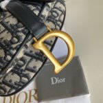 CD Saddle Bag Strap With Strap 19cm Blue Obique Embroidery - Image 7