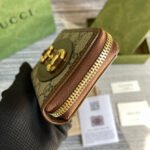 GG HORSEBIT 1955 MINI 11 WALLET BEIGE AND EBONY CANVAS - Image 13