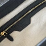 JACKIE 1961 SHOULDER BAG 28 IN BLACK YELLOW DENIM AND BLACK CALFSKIN TRIM GOLD HARDWARE - Image 14