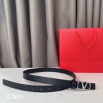 REVERSIBLE VLOGO SIGNATURE BELT IN GLOSSY ALL BLACK CALFSKIN SHW 20 MM - Image 9