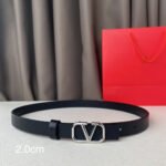 REVERSIBLE VLOGO SIGNATURE BELT IN GLOSSY ALL BLACK CALFSKIN SHW 20 MM - Image 8