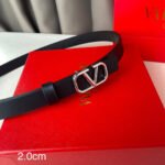 REVERSIBLE VLOGO SIGNATURE BELT IN GLOSSY ALL BLACK CALFSKIN SHW 20 MM - Image 10