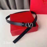 REVERSIBLE VLOGO SIGNATURE BELT IN GLOSSY ALL BLACK CALFSKIN SHW 20 MM - Image 11