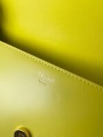 20 CHAIN EMBOSSED ARMPIT BAG CHARTREUSE YELLOW CALFSKIN - Image 7