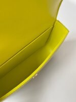 20 CHAIN EMBOSSED ARMPIT BAG CHARTREUSE YELLOW CALFSKIN - Image 6