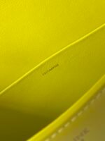 20 CHAIN EMBOSSED ARMPIT BAG CHARTREUSE YELLOW CALFSKIN - Image 8