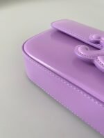 20 CHAIN EMBOSSED ARMPIT BAG PURPLE CALFSKIN - Image 7