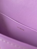 20 CHAIN EMBOSSED ARMPIT BAG PURPLE CALFSKIN - Image 15