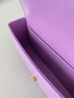 20 CHAIN EMBOSSED ARMPIT BAG PURPLE CALFSKIN - Image 5