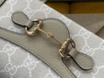 GG HORSEBIT 1955 MINI 18 BAG WHITE CANVAS AND BEIGE CALFSKIN - Image 5