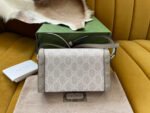 GG HORSEBIT 1955 MINI 18 BAG WHITE CANVAS AND BEIGE CALFSKIN - Image 12
