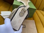 GG HORSEBIT 1955 MINI 18 BAG WHITE CANVAS AND BEIGE CALFSKIN - Image 7