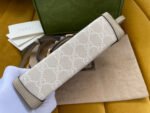 GG HORSEBIT 1955 MINI 18 BAG WHITE CANVAS AND BEIGE CALFSKIN - Image 15