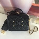 CC MINI 17 VANITY CASE IN BLACK CALFSKIN GOLD HARDWARE - Image 9