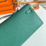 KELLY CUT 31 IN GREEN FOREST CALFSKIN WITH SILVER HARDWARE - Image 15