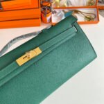 KELLY CUT 31 IN GREEN FOREST CALFSKIN WITH GOLD HARDWARE - Image 14
