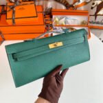KELLY CUT 31 IN GREEN FOREST CALFSKIN WITH GOLD HARDWARE - Image 3