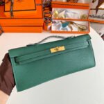 KELLY CUT 31 IN GREEN FOREST CALFSKIN WITH GOLD HARDWARE - Image 11