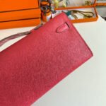 KELLY CUT 31 IN WATERMELON PINK CALFSKIN WITH GOLD HARDWARE - Image 14