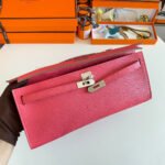 KELLY CUT 31 IN WATERMELON PINK CALFSKIN WITH SILVER HARDWARE - Image 11