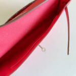 KELLY CUT 31 IN WATERMELON PINK CALFSKIN WITH SILVER HARDWARE - Image 8