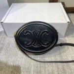 OVAL PURSE BAG 20 IN BLACK CALFSKIN - Image 4