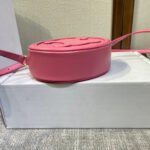 OVAL PURSE BAG 20 IN ROUGE PINK CALFSKIN - Image 3