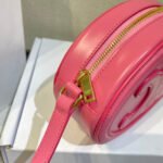 OVAL PURSE BAG 20 IN ROUGE PINK CALFSKIN - Image 12