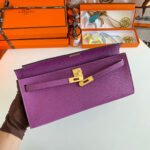KELLY CUT 31 IN VIOLET PURPLE CALFSKIN WITH GOLD HARDWARE - Image 3