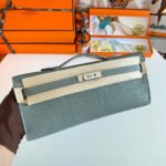 KELLY CUT 31 IN SEAFOAM GREEN CALFSKIN WITH SILVER HARDWARE - Image 9