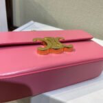 CHAIN EMBOSSED ARMPIT BAG 20 IN WATERMELON PINK CALFSKIN - Image 14