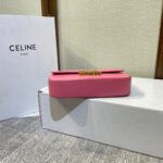 CHAIN EMBOSSED ARMPIT BAG 20 IN WATERMELON PINK CALFSKIN - Image 13