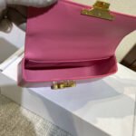CHAIN EMBOSSED ARMPIT BAG 20 IN WATERMELON PINK CALFSKIN - Image 8