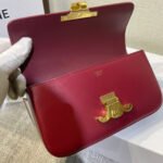 CHAIN EMBOSSED ARMPIT BAG 20 IN WINE RED CALFSKIN - Image 16
